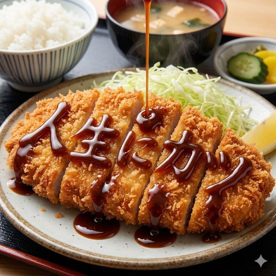 Imagen en primer plano 1:1 de okonomiyaki caliente