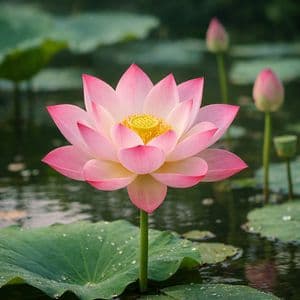 蓮花場景的簡單圖像生成提示 - 1