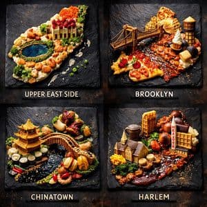 纽约街区美食艺术网格 - 1