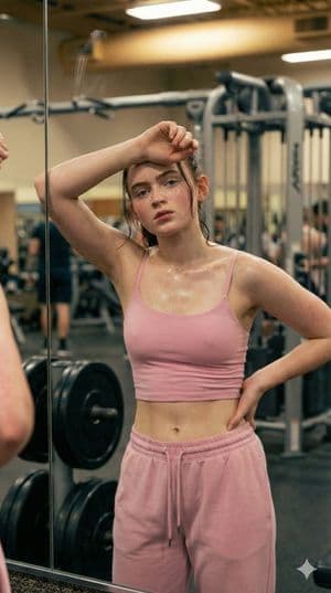 Prompt de Selfie de Espejo de Gimnasio Ultra Fotorrealista (Estilo Billie Eilish) - 4