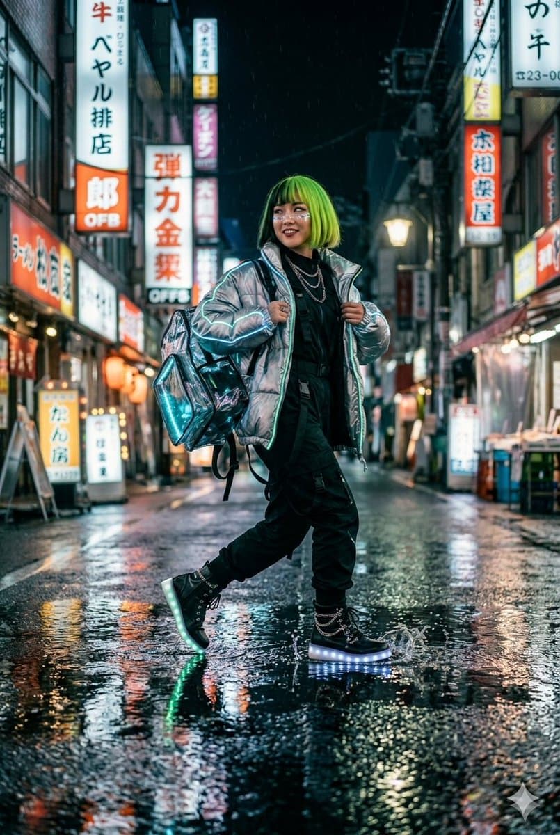 Ảnh đường phố phong cách Cyberpunk Techwear
