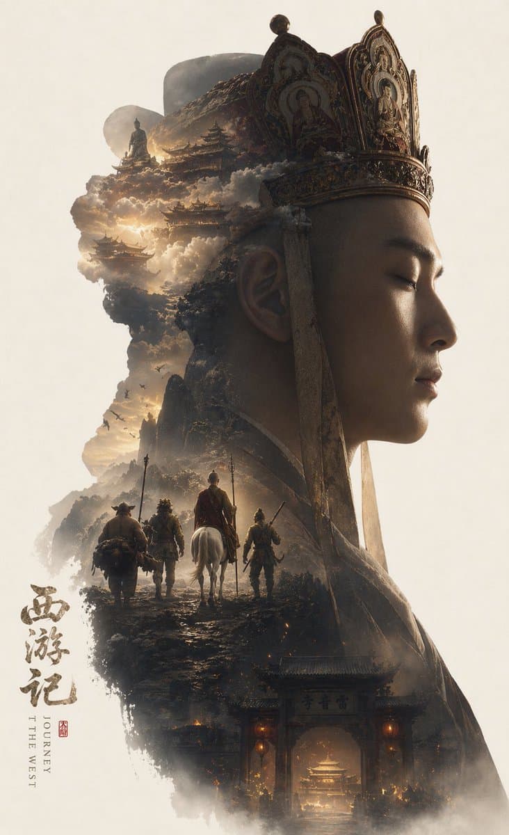 Epic Narrative Silhouette Movie Poster