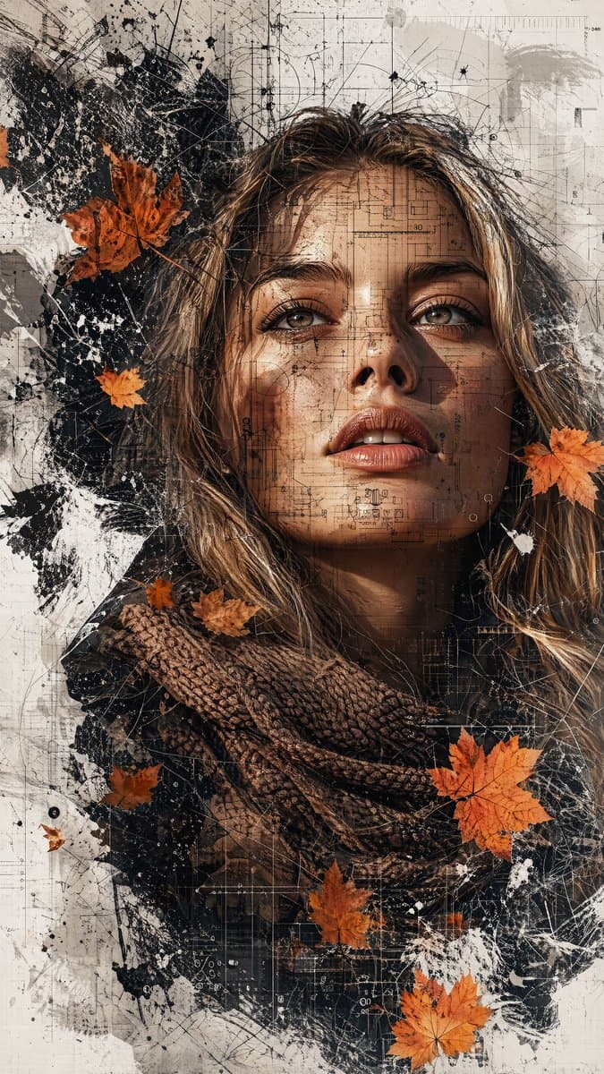Retrato de Moda em Colagem Multimídia