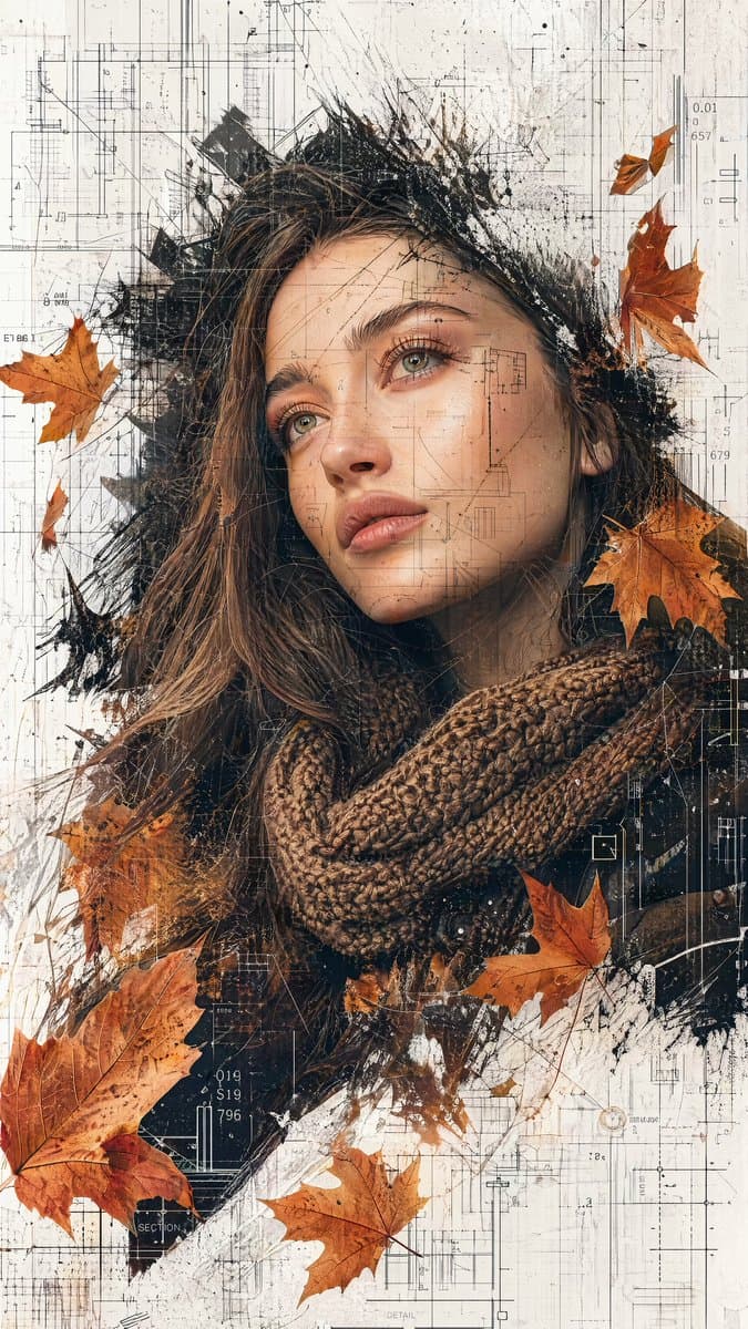 Retrato de Moda em Colagem Multimídia