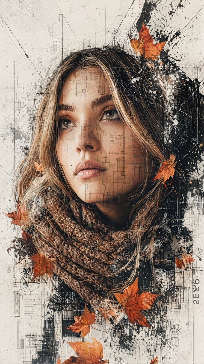 Retrato de Moda em Colagem Multimídia