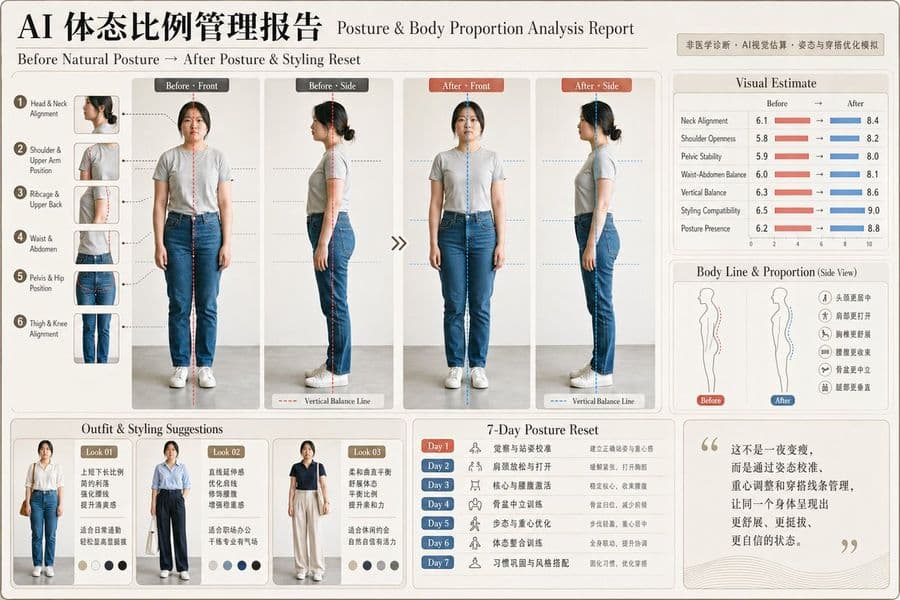 Infográfico de Relatório de Análise Postural