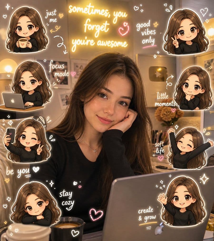 Foto de Scrapbook com Avatar Chibi