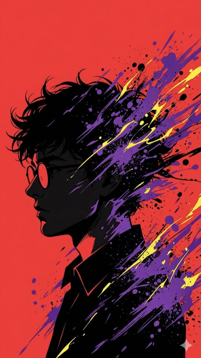 Silhouette Pop Art avec éclaboussures