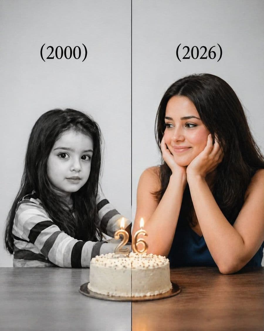 Split-Time Birthday Portrait