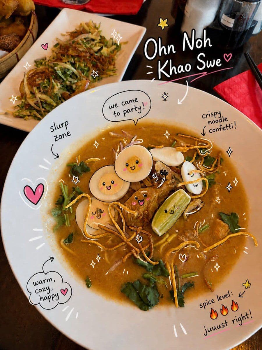 Kawaii Doodle Food Photography