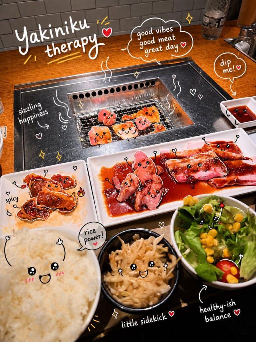 Kawaii Doodle Food Photography