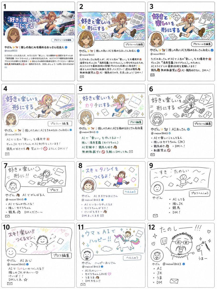 Visual Telephone Game Image Grid