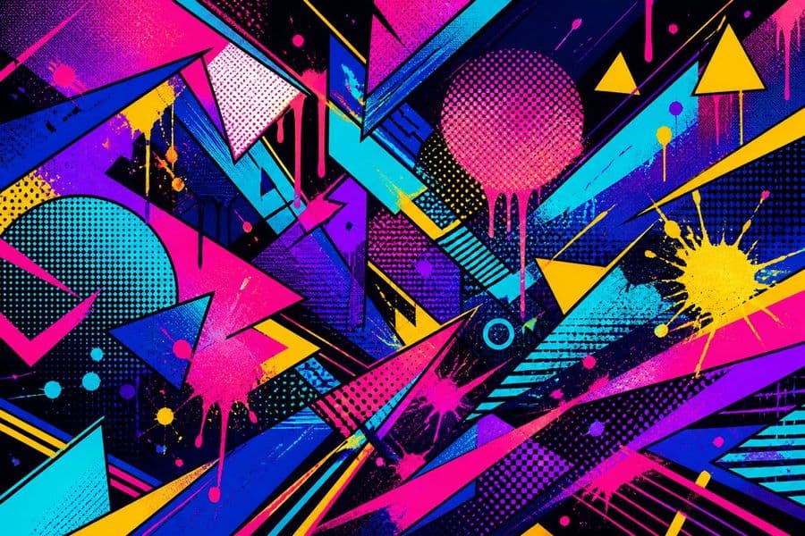 Fundo Abstrato de Arte de Rua Pop Art