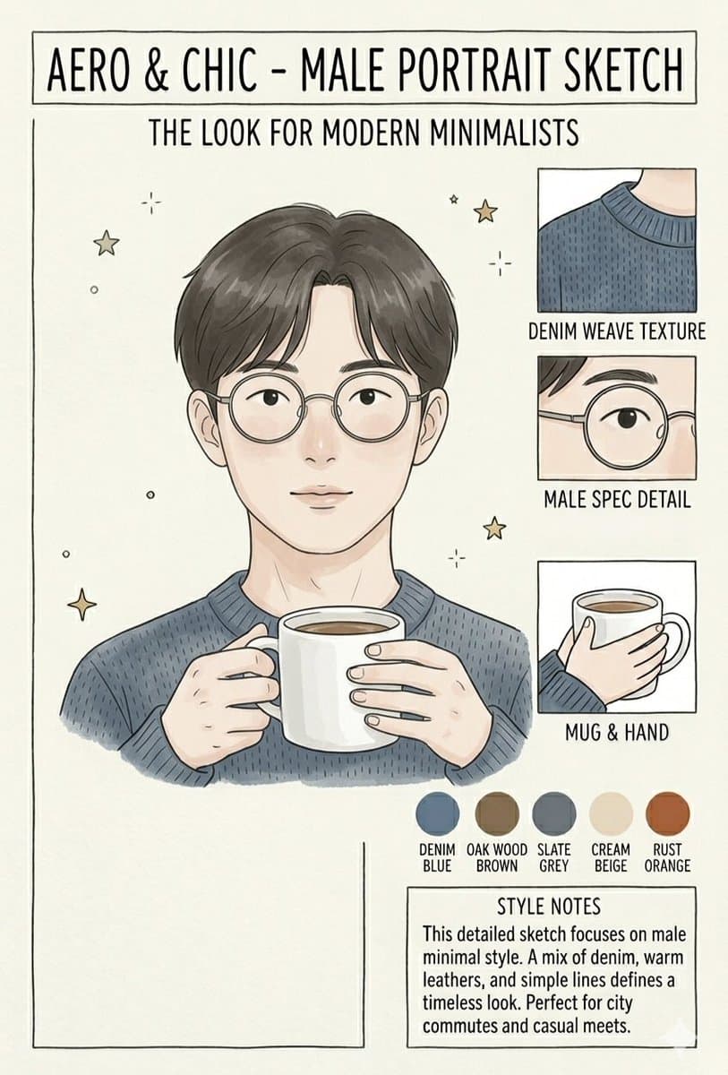 Esquisse de personnage minimaliste Aero & Chic