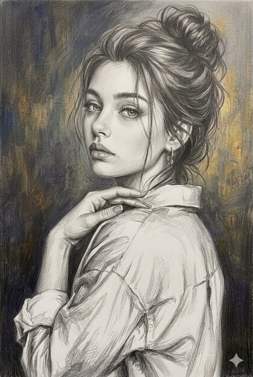 Estudio de retrato en múltiples medios