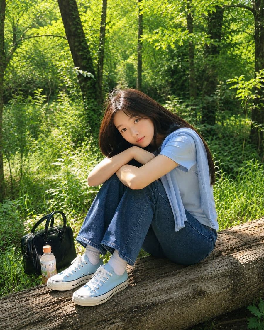夏日森林生活感人像