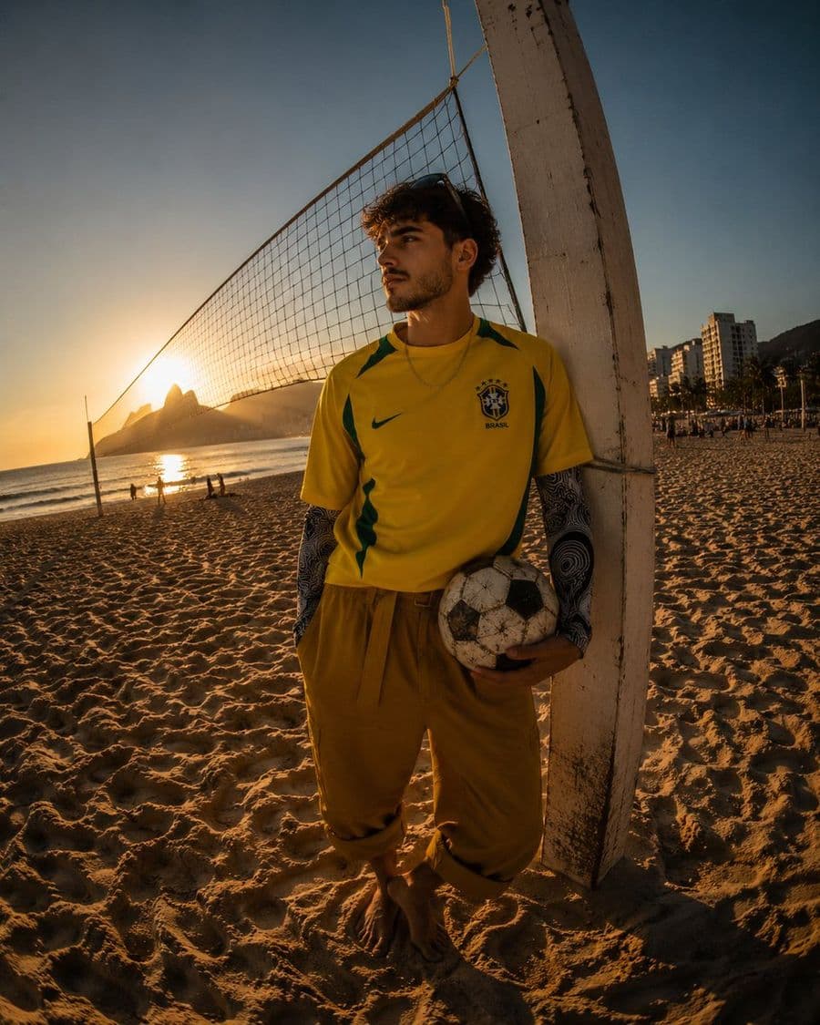 Fotografía de moda en la playa de Copacabana
