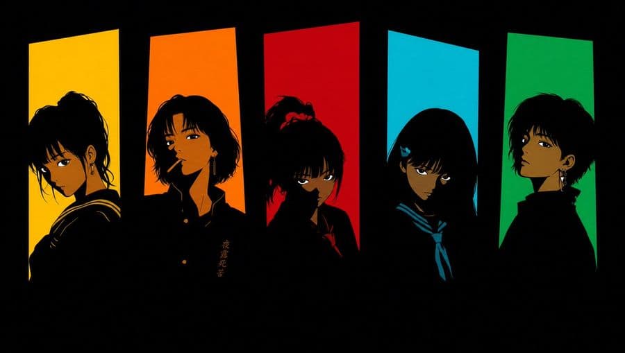 Cinco chicas anime delincuentes de los años 80