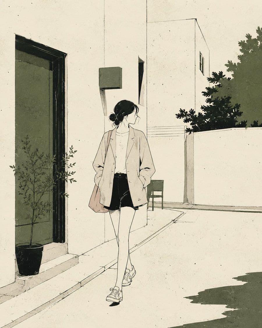 Nordic Minimalist Editorial Illustration
