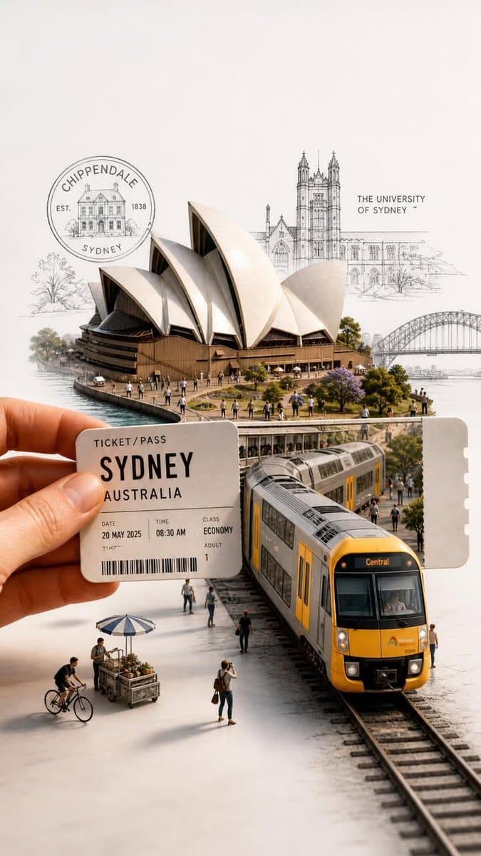 Forced Perspective Travel Ticket Train