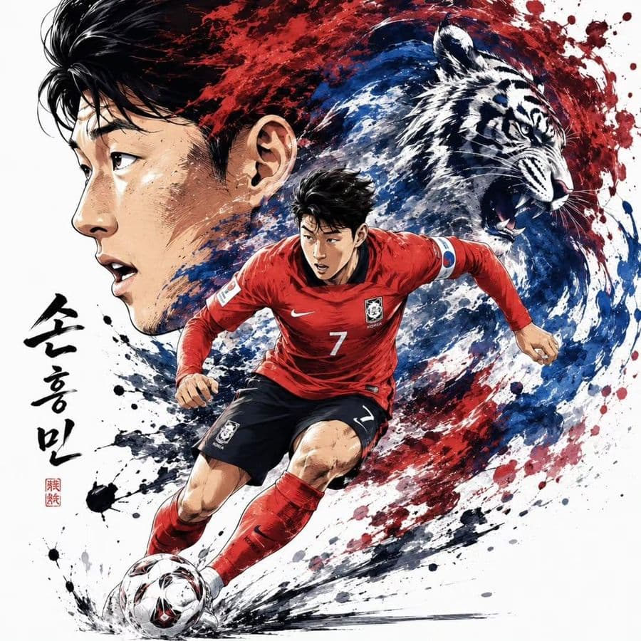 Dynamic Football Superstar Illustration