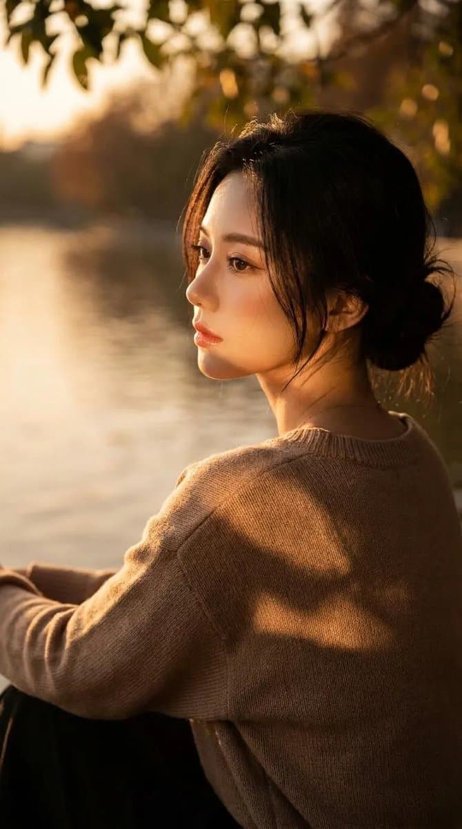 Cinematic Lakeside Portrait