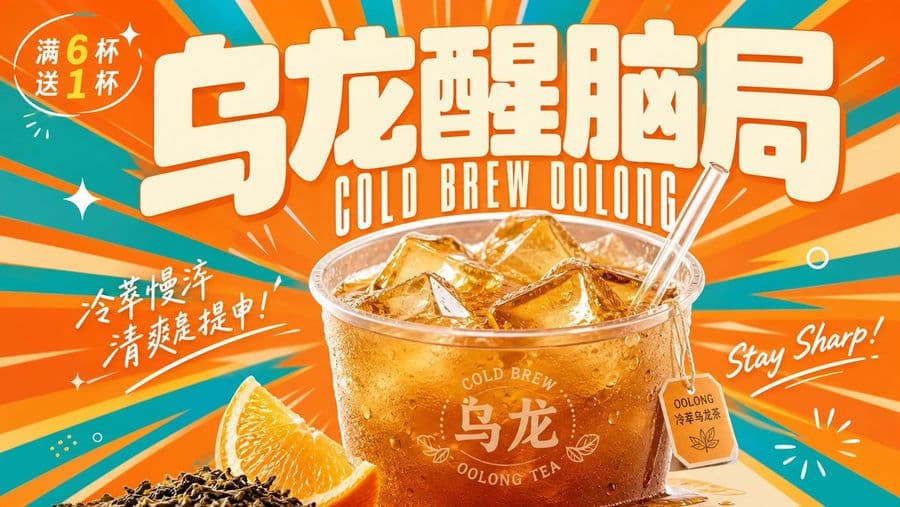Retro Beverage Advertisement Poster