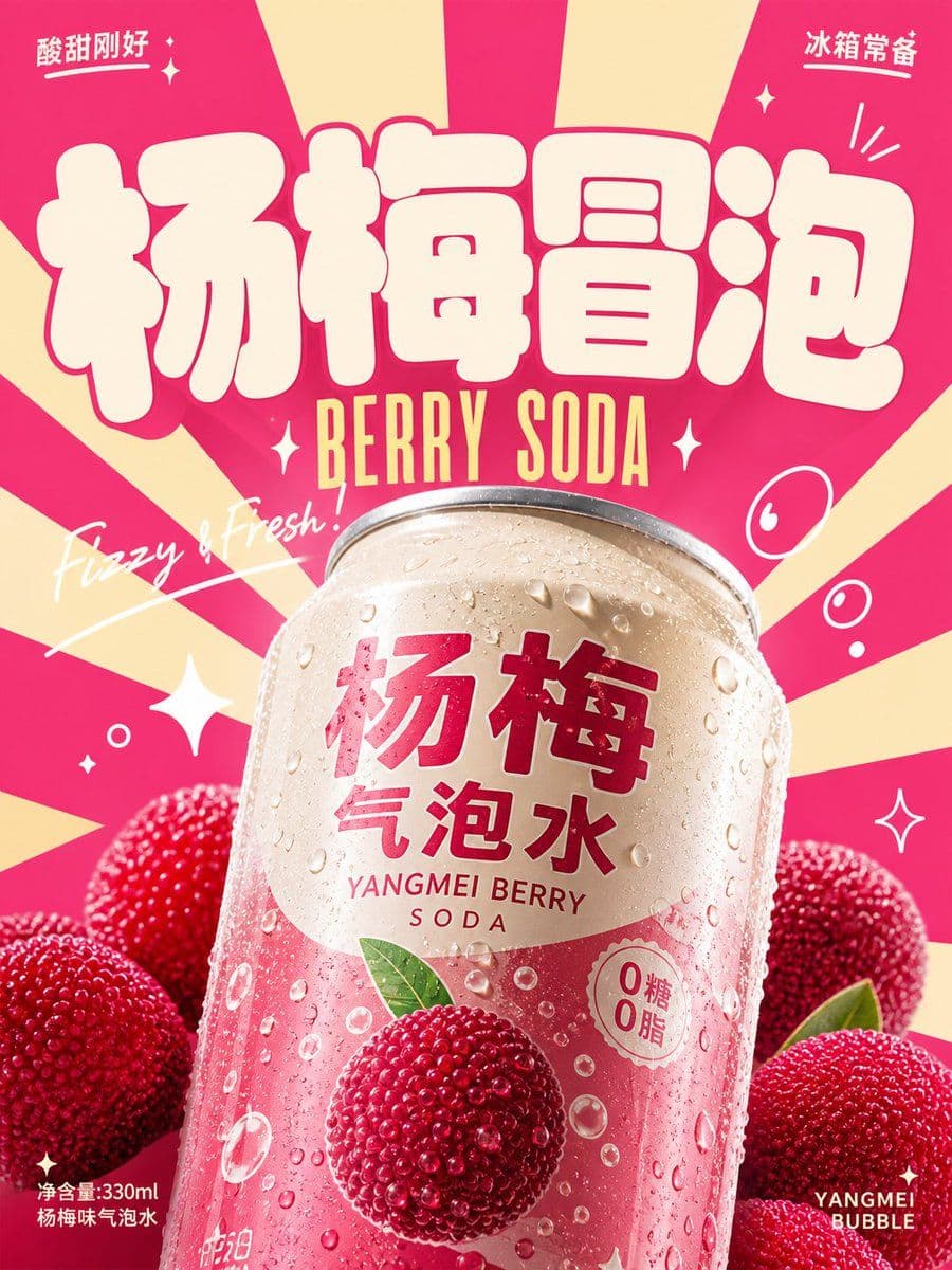 Retro Beverage Advertisement Poster