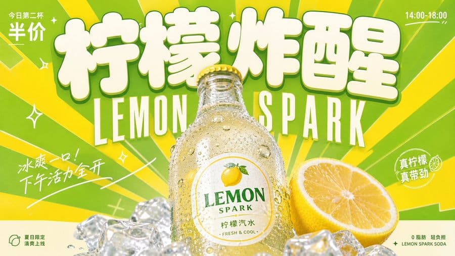 Retro Beverage Advertisement Poster