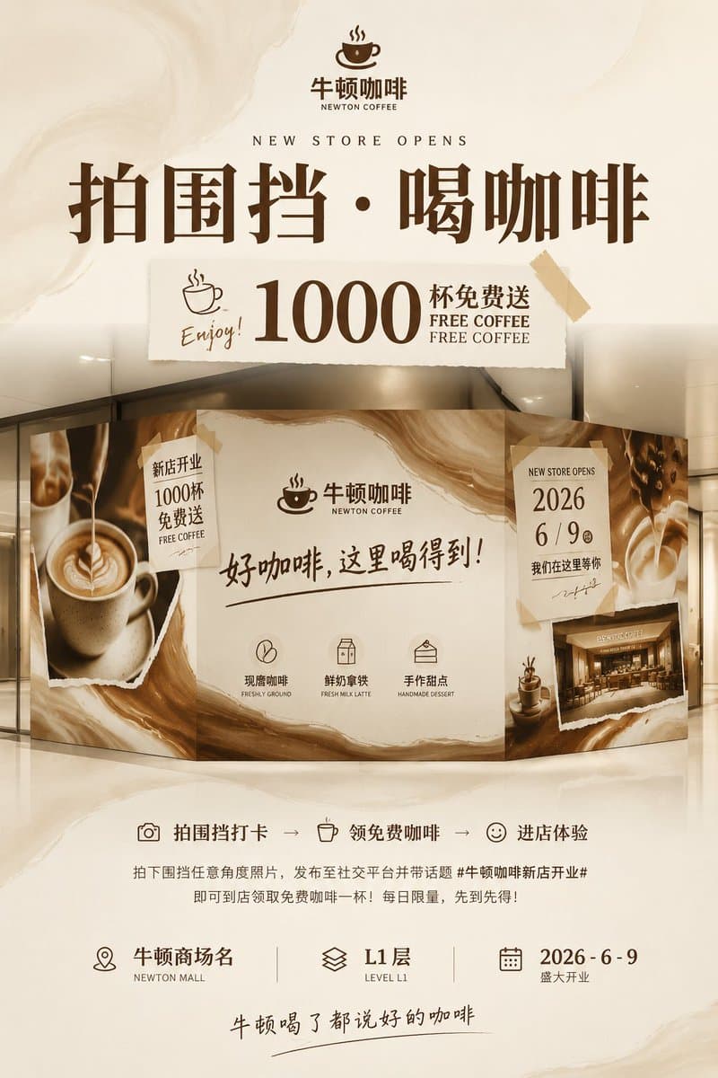 Newton Coffee Opening Poster