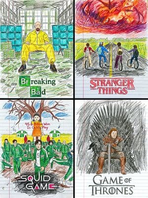 Movie Poster to Kid's Crayon Drawing