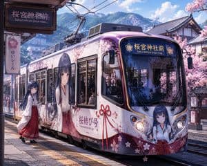 Custom Character-Wrapped Streetcar Illustration - 1