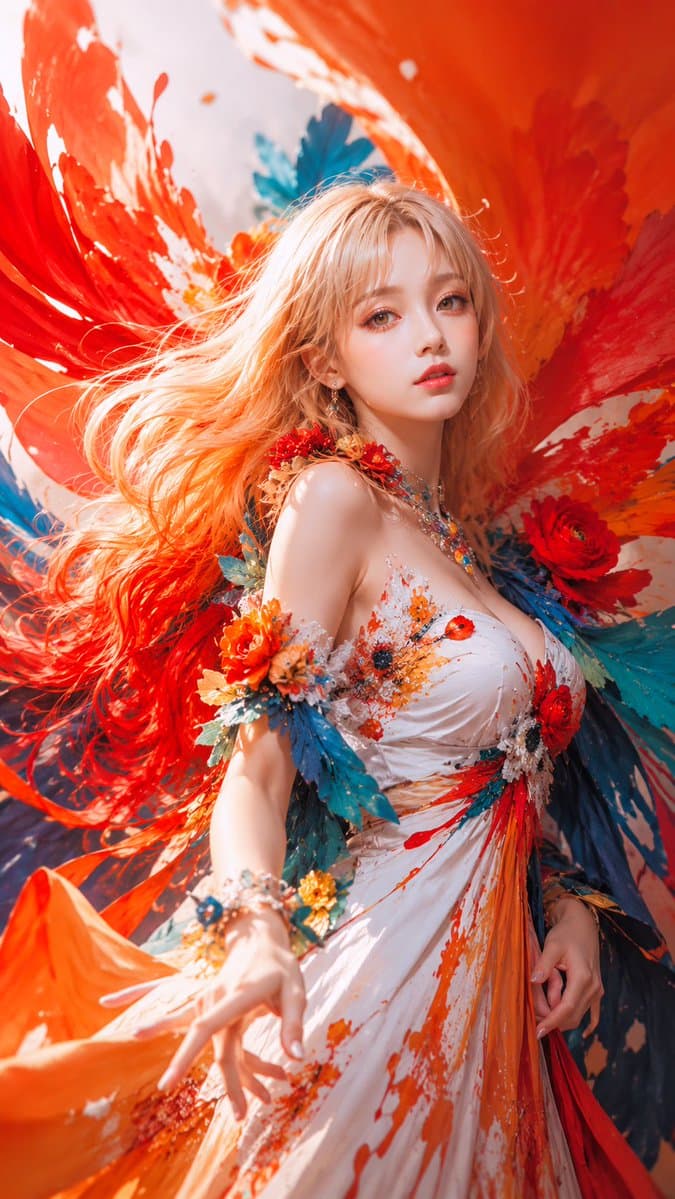 Surreal Floral Couture Portrait