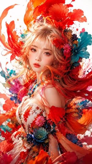 Surreal Floral Couture Portrait - 1