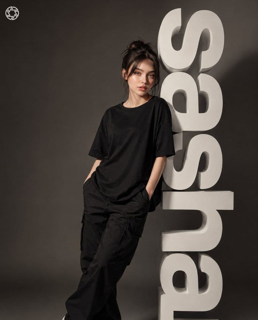 Nina 3D Typography Portrait