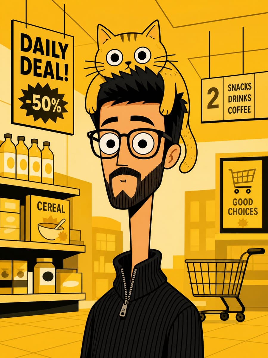 Bizarre Flat Cartoon Character