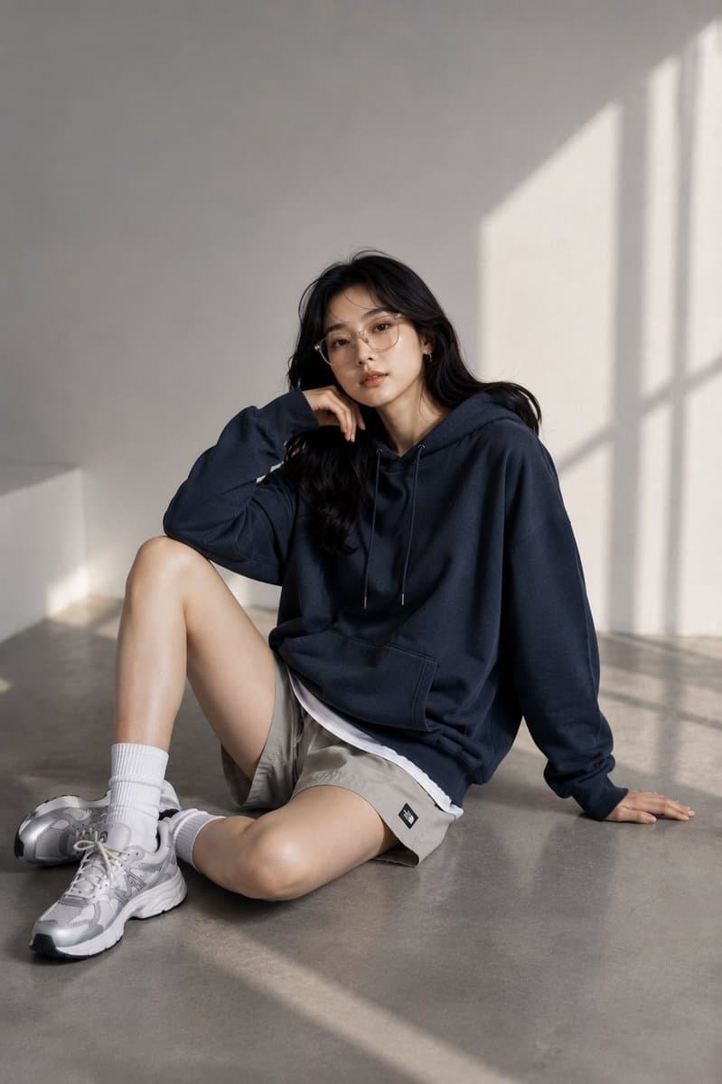 동아시아 패션 에디토리얼 인물 사진