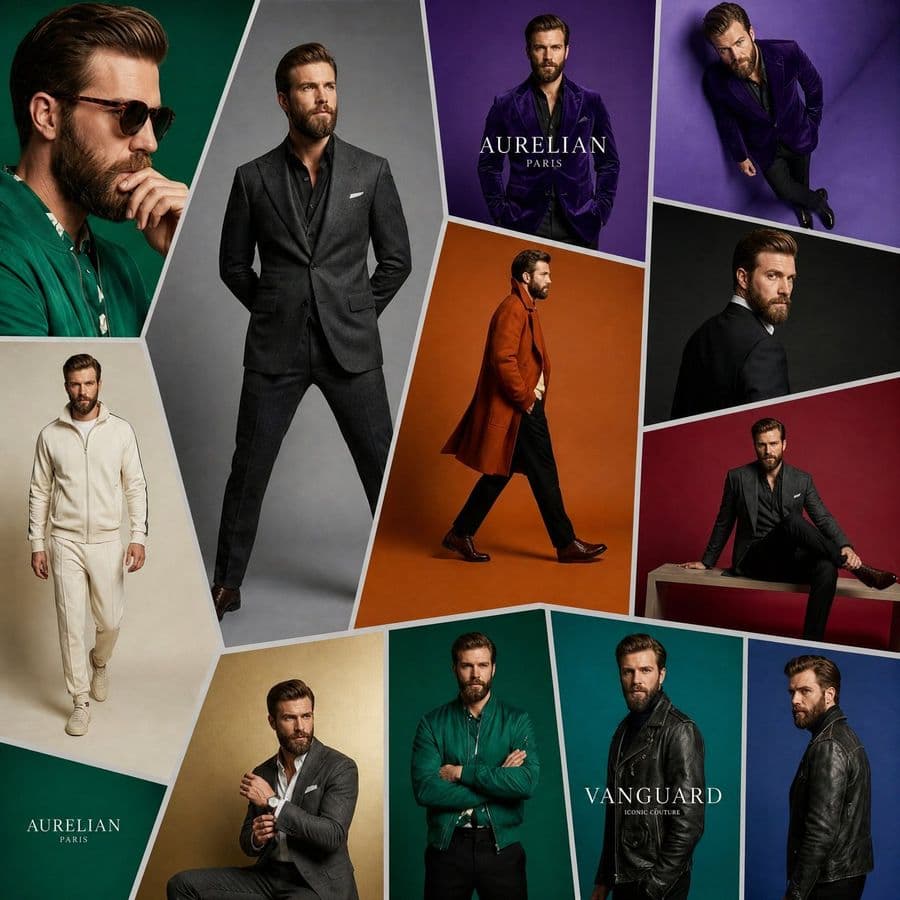 Luxury Menswear Collage