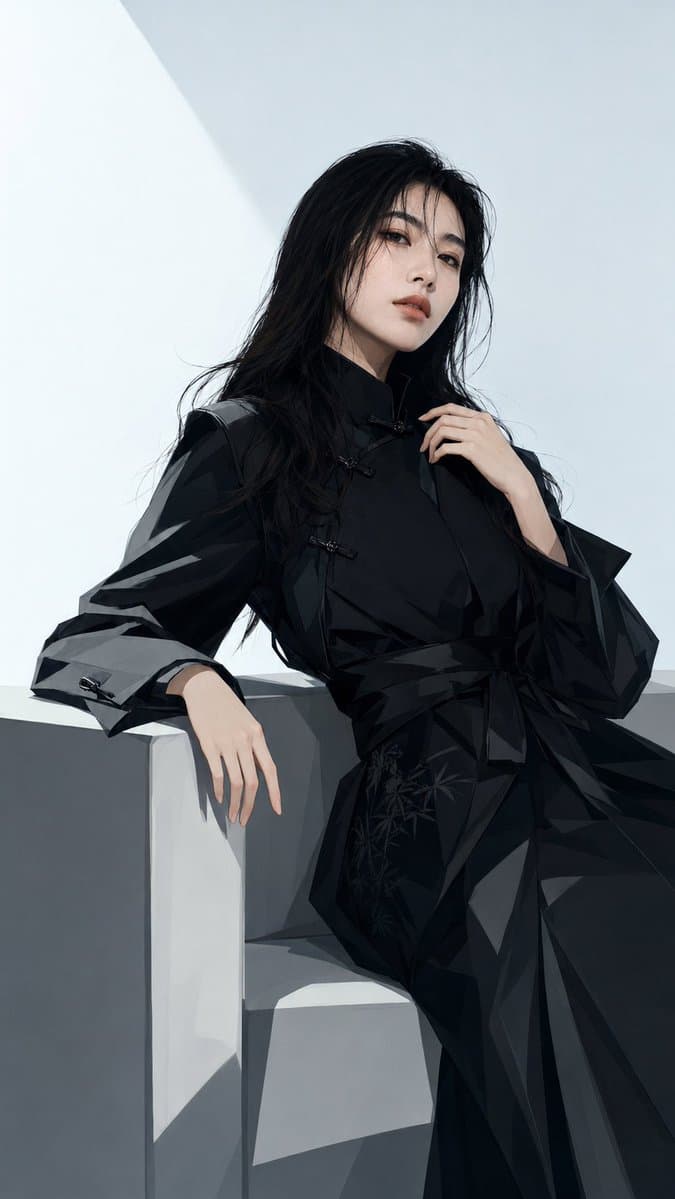 Black Neo-Chinese Fashion Cover