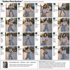 Golden Plaza Dance Storyboard
