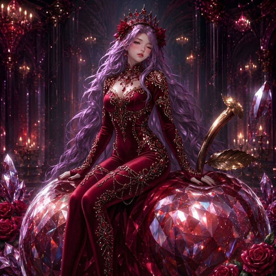 Gothic Rose Fantasy Queen Portrait