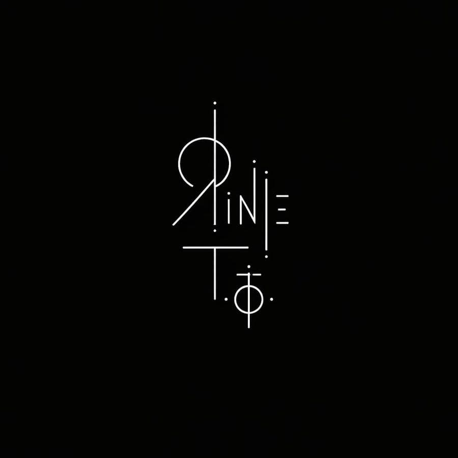 Minimalistisches Avantgarde-Künstlerlogo