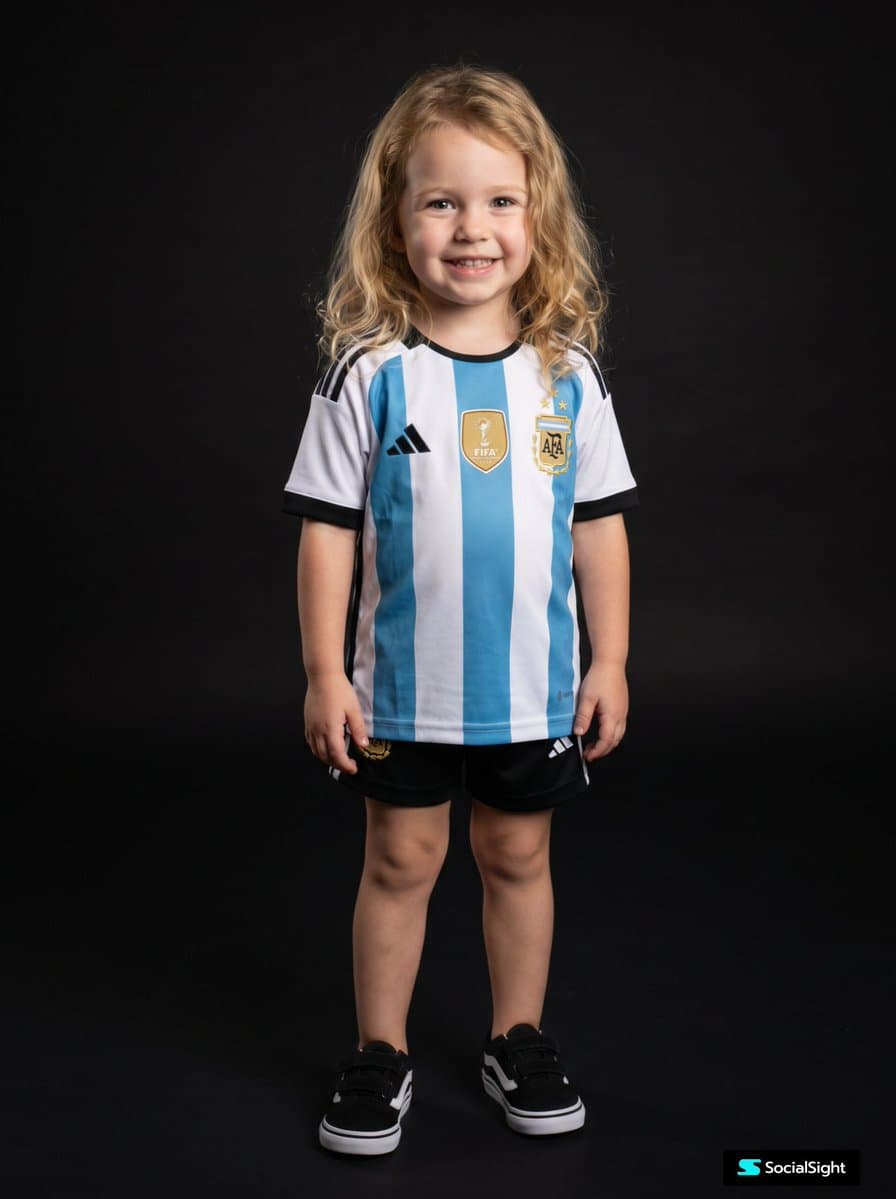 Retrato infantil de fotografía deportiva en estudio