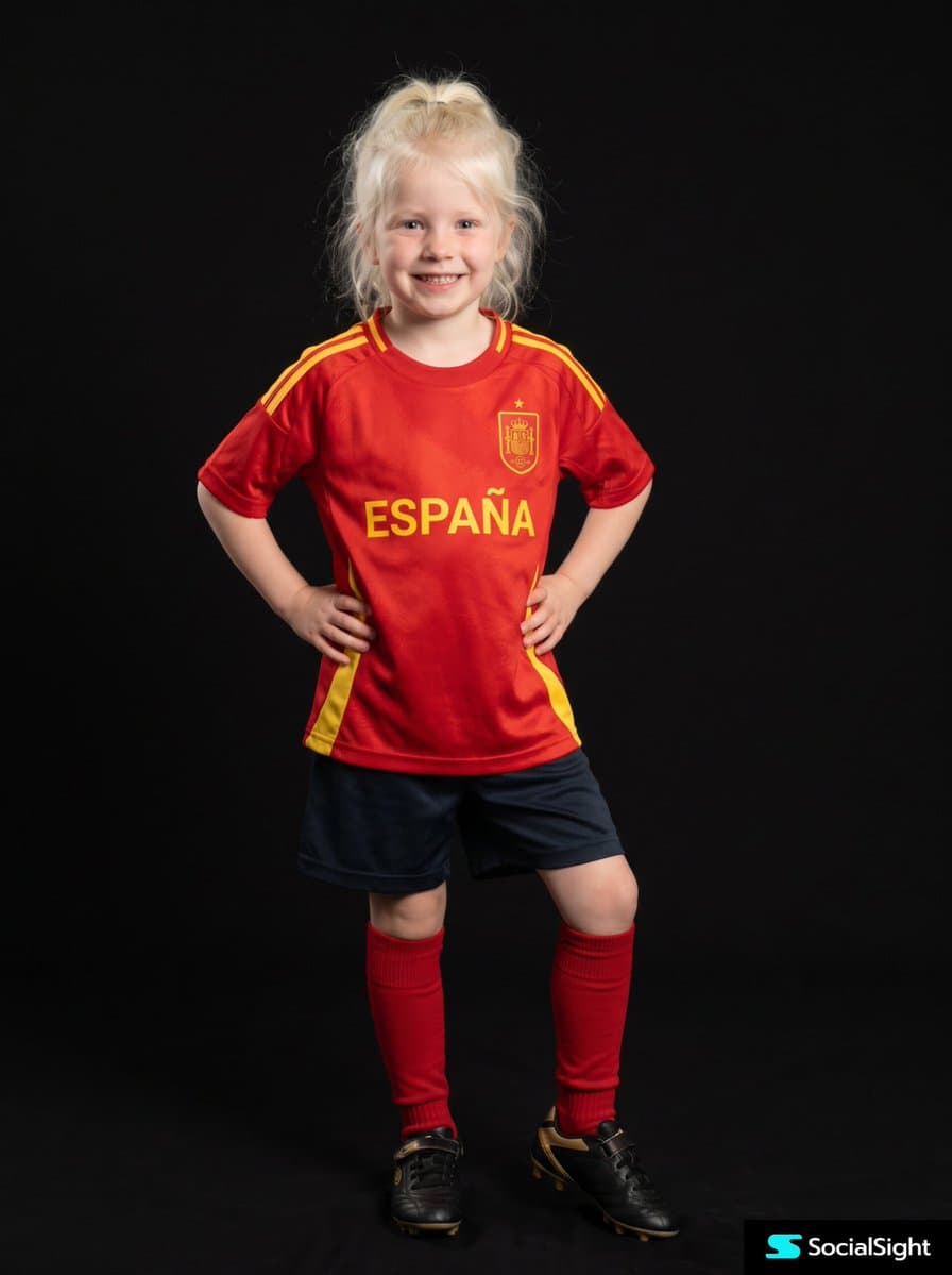 Retrato infantil de fotografía deportiva en estudio