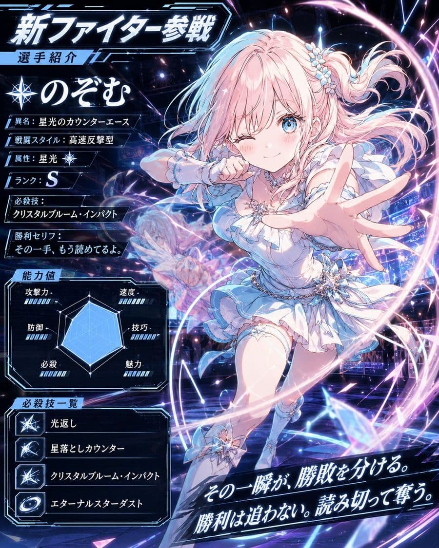 Anime Fighter Introduction Card
