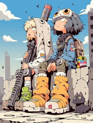 Anime Post-Apocalyptic Scavenger Kids