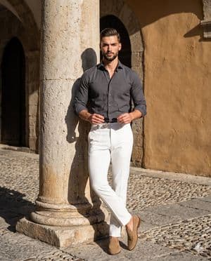 Retrato Masculino em Sítio Histórico Mediterrâneo