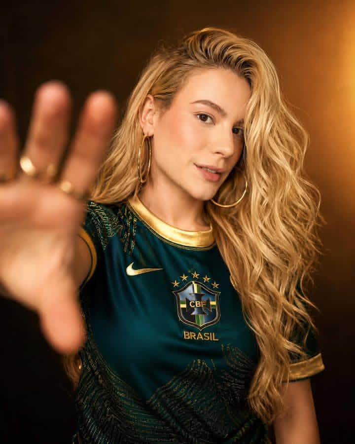 Brazil Football Fan Fashion Portrait
