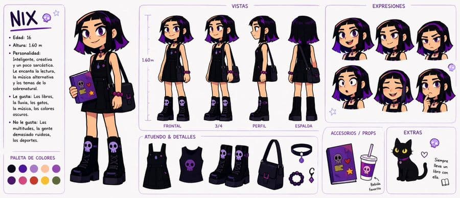 Demon Schoolgirl Anime Character Scene
