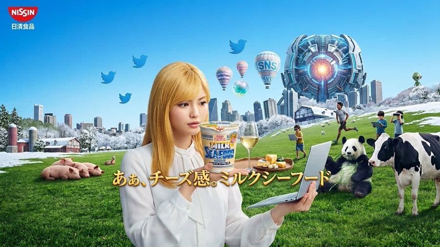 Surreal Japanese Nissin Snow Ad